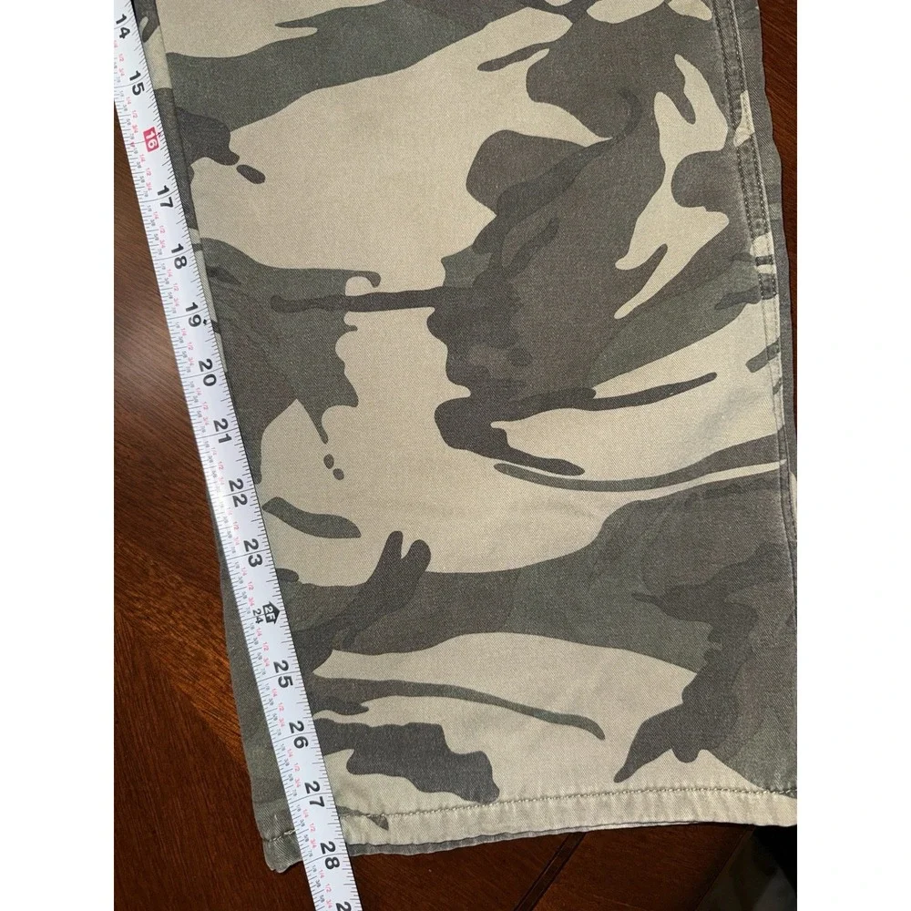 Wrangler Mens Green 42x30 Relaxed Fit Fleece Lined Camo Cargo Pants